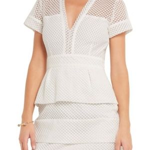 Maje Modern White Eyelet Lace Dress size 2